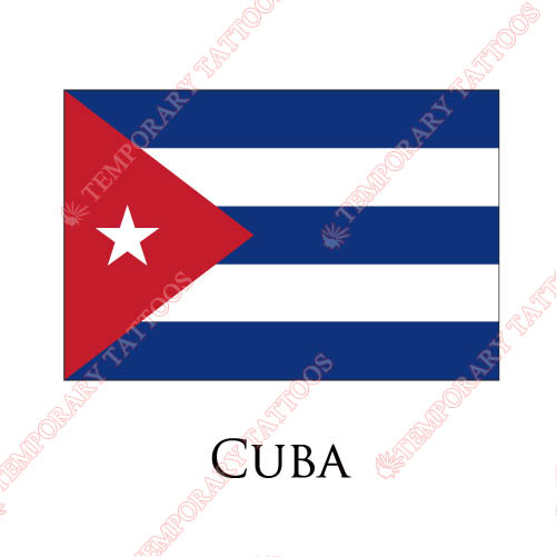 Cuba flag Customize Temporary Tattoos Stickers NO.1855